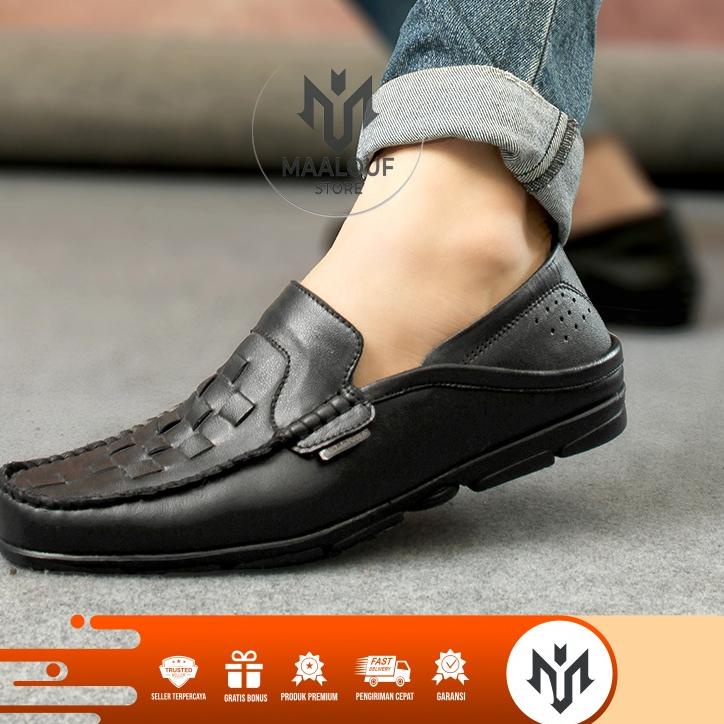 Paling Dicari.. BISA COD - Sepatu Kulit Dewasa Laki Laki Hitam Polos 38-44 Dinas Kasual Pesta Gereja