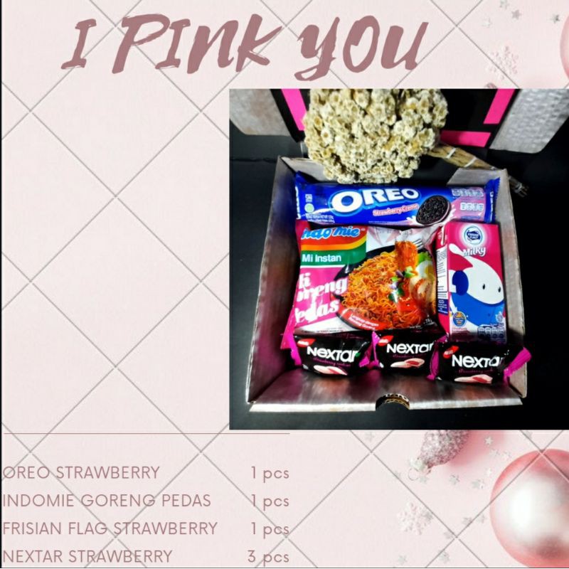 

GIFT BOX/ HAMPERS BOX / SNACK BOX (I PINK YOU VERSION)