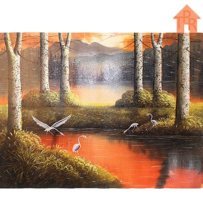 Lukisan Asli - Eropa Naturalist Landscape 60x80cm.