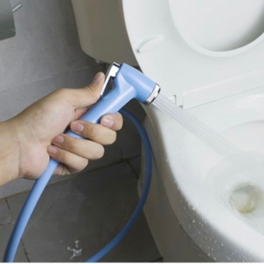 Jet Shower Spray Bidet Shower Cebok Kloset BIRU MURAH-JetShower Jet Washer Semprotan Closet Toilet P