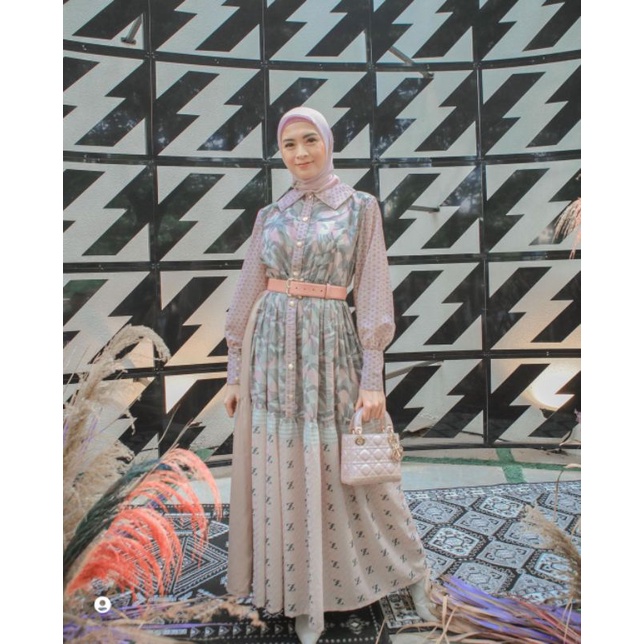ZASKIA SUNGKAR LAVELLA DRESS PINK M [SIAP KIRIM]