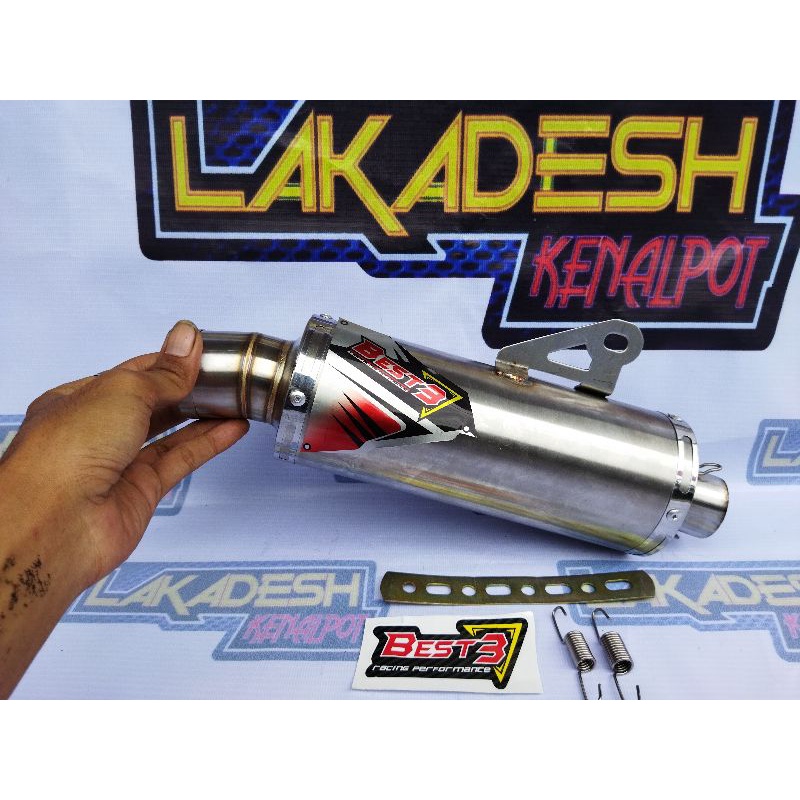 SILENCER (ONLY) KNALPOT BEST 3 (INLET 38/50) ALL MATIC BEBEK SPORT