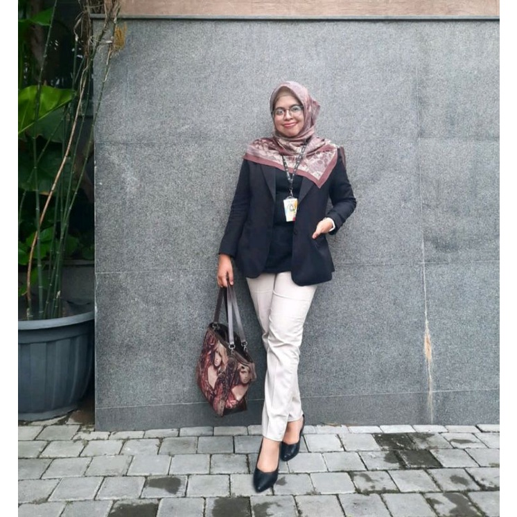 tey-17 Batik wanita ASJ SA HRB026 Kenongo Kemeja Tosca Pendek-Baggypant Random