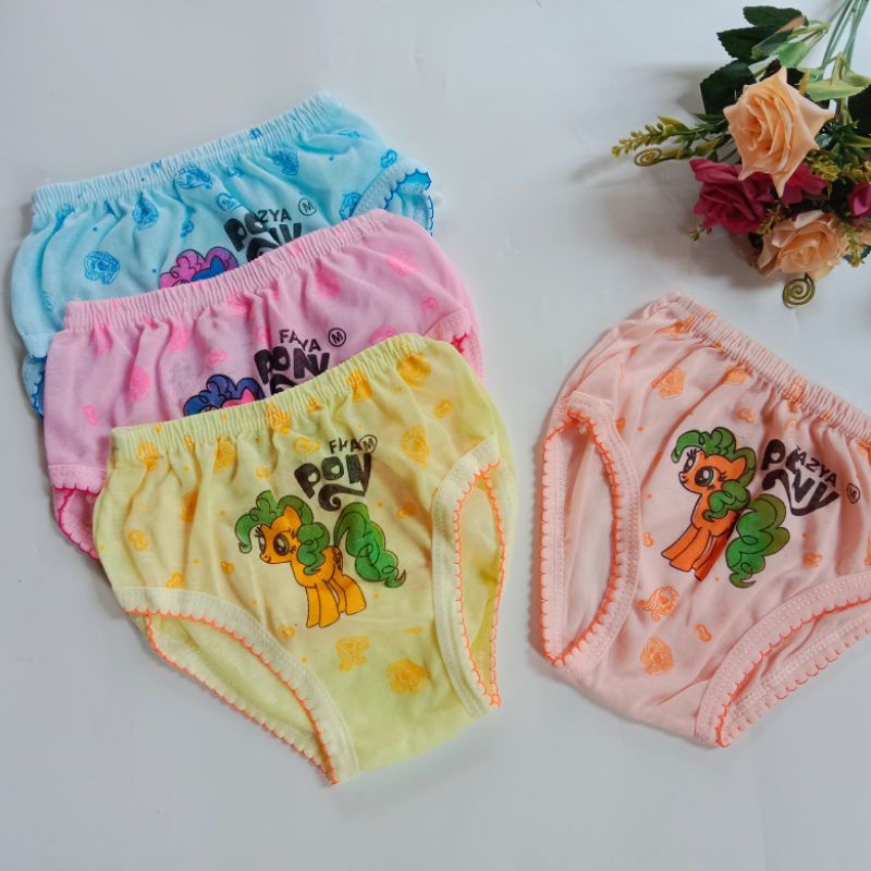 Obral 12 Pcs Celana Dalam Anak Perempuan Murah Motif Little Pony