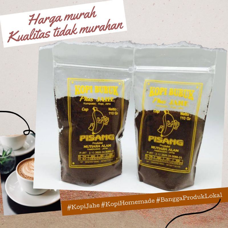 

KOPI BUBUK+JAHE CAP PISANG 110 GRAM | 100% ORIGINAL DAN HOME MADE