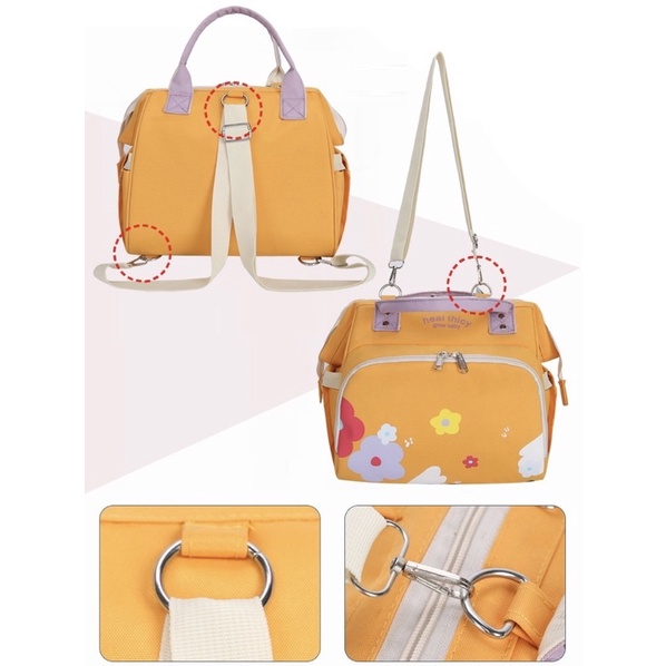 TAS BAYI 6002 - Tas Bayi Multifungsi HEALTHICY Baby Diapers Bag Perawatan Tas Perlengkapan Ransel Backpack - G1