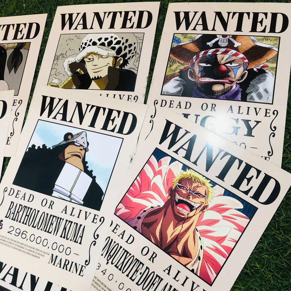 Poster wanted shicibukai , bonus yonkou Big mom , shirogige , kaido