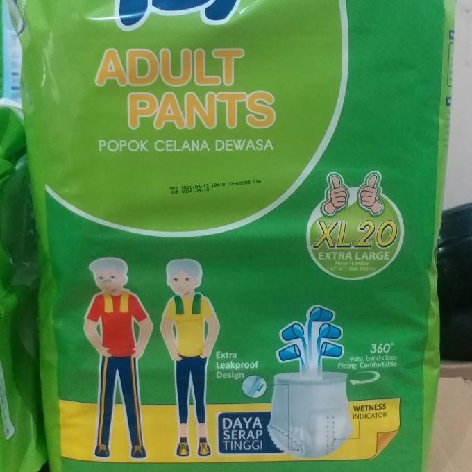 TOP Adult Diapers Pants XL 20 Pampers Popok Celana Dewasa XL20