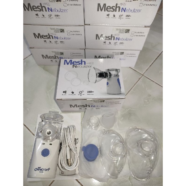 NEBULIZER MESH INHALER ALAT BANTU PERNAPASAN PORTABLE USB TERAPI ASMA SESAK NAPAS MESH