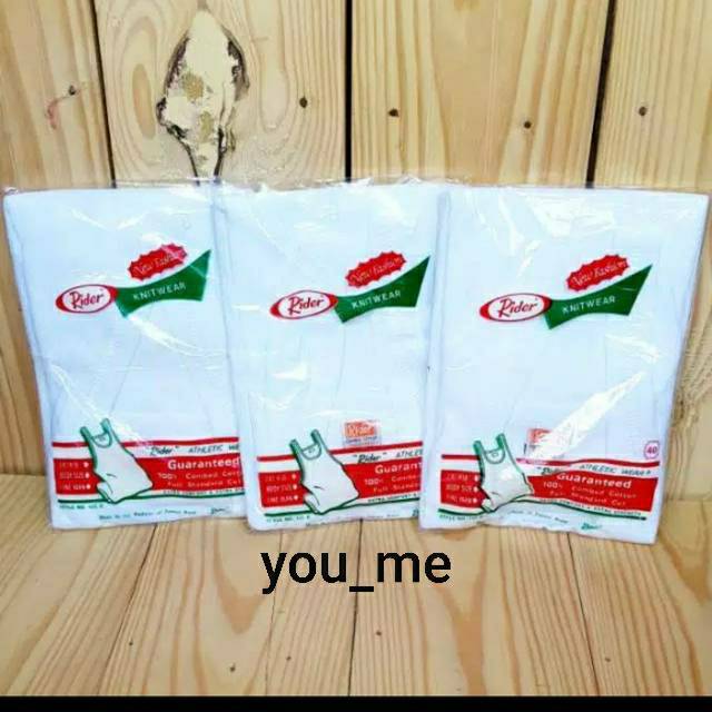 singlet pria /kaos dalam pria rider r123b ukuran 32 34 36 putih