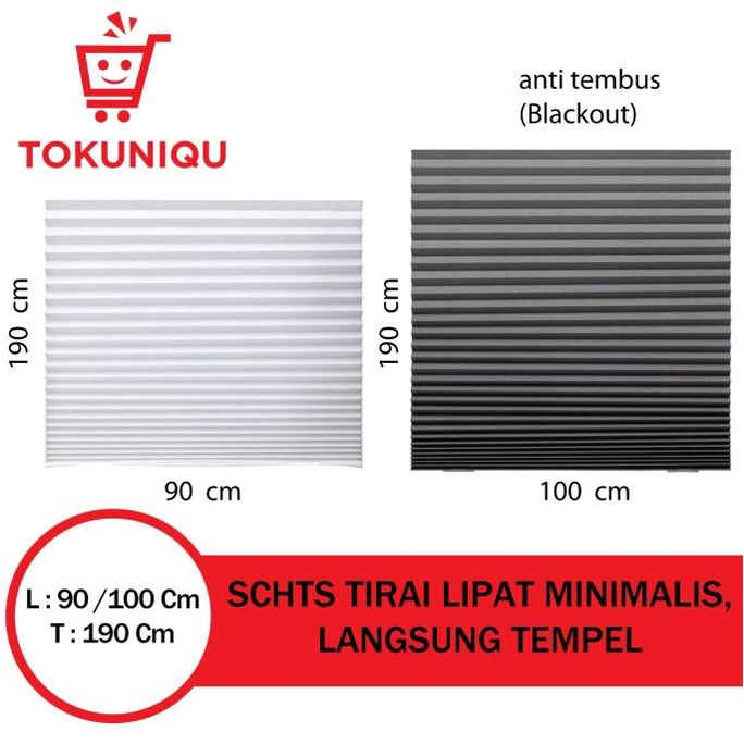 Tirai Lipat Minimalis Langsung Tempel / Vertical Blind SCHTS