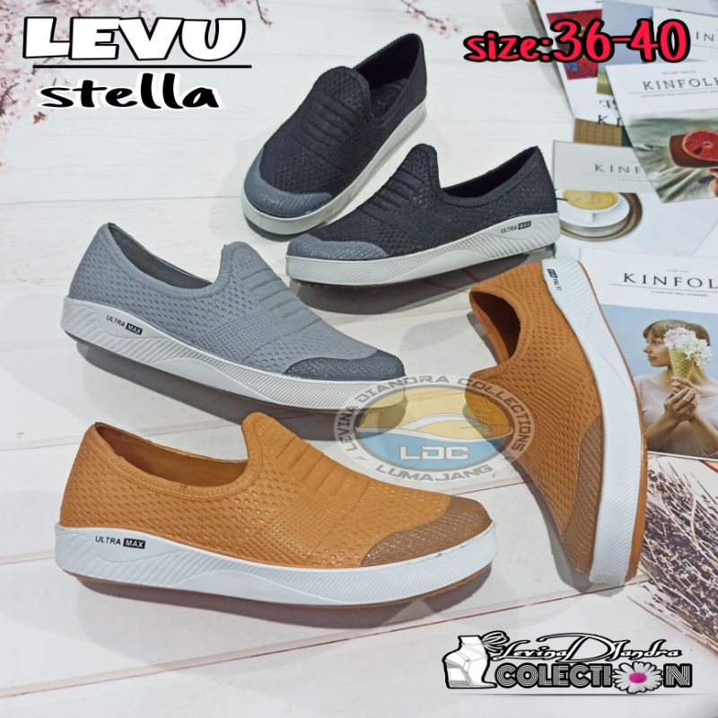 SEPATU KARET SLIPON WANITA LEVU STELLA AMEERA (36-40)