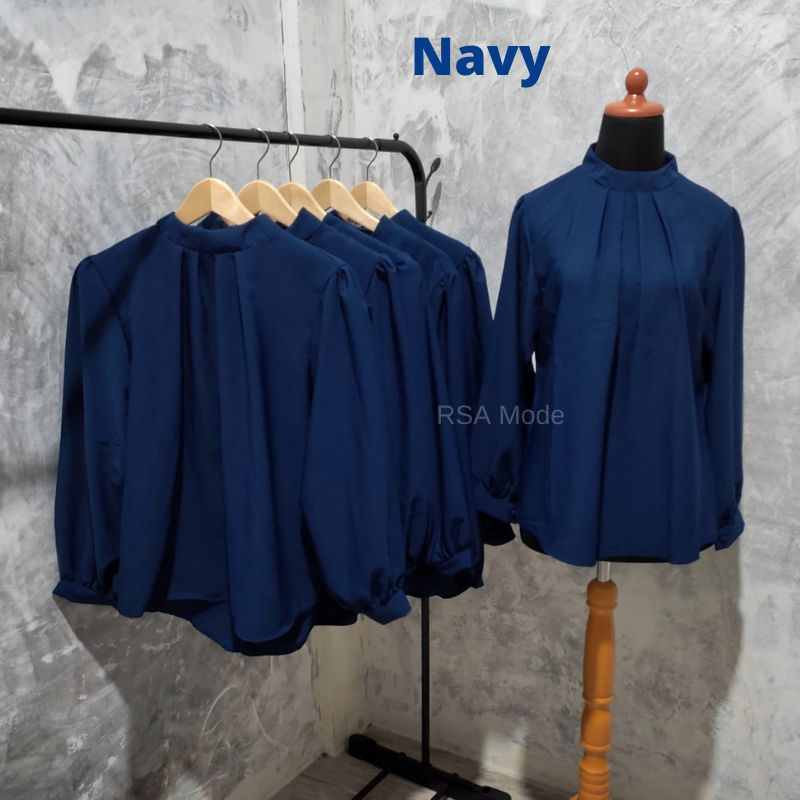 Baju Atasan Blouse Wanita Korean Style S, M, L, XL, XXL, XXXL, 4L, 5L Jumbo LD 90, 94, 98,104,110,120,130,140-5