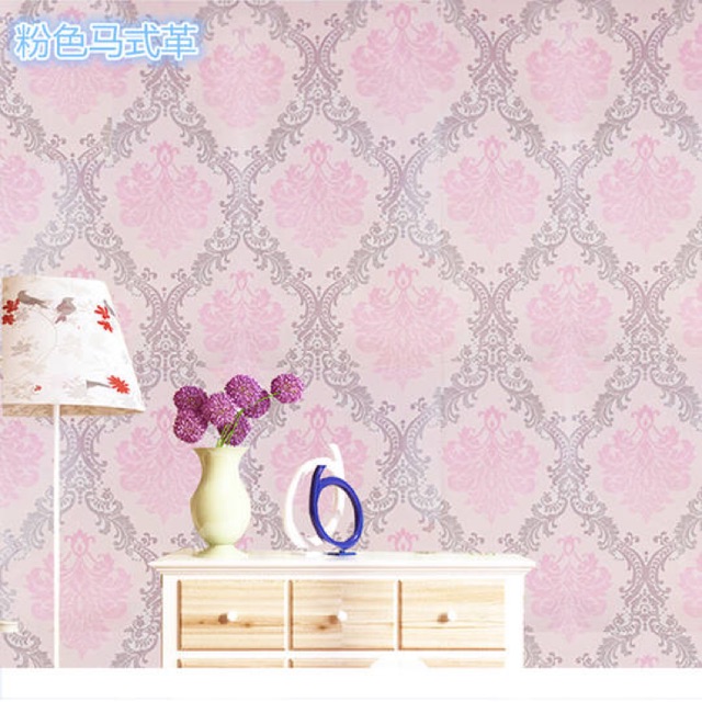 Wallpaper Dinding / Wallpaper Sticker Batik Pink