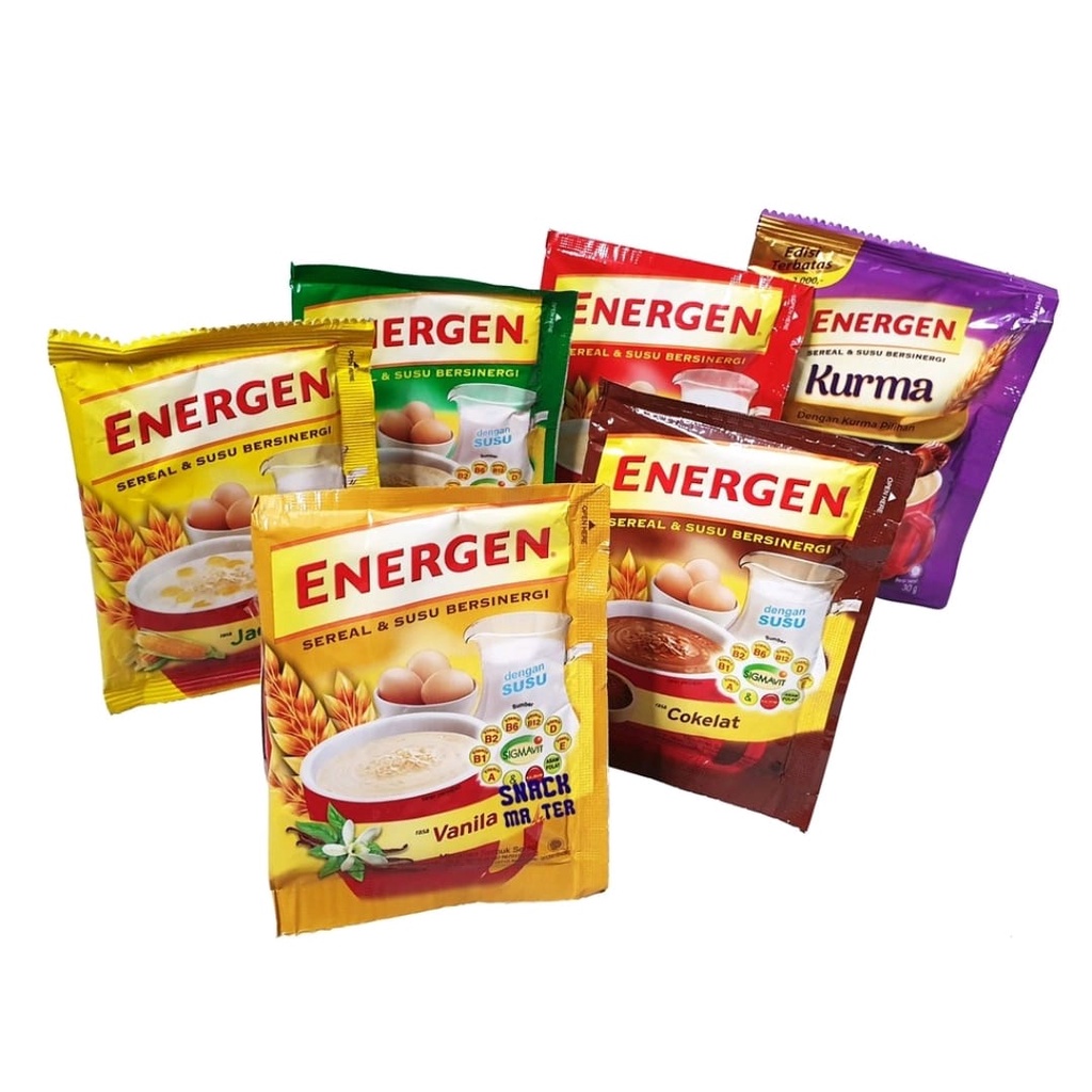 

ENERGEN VANILLA / COKLAT / KACANG HIJAU ISI 10 SACHET