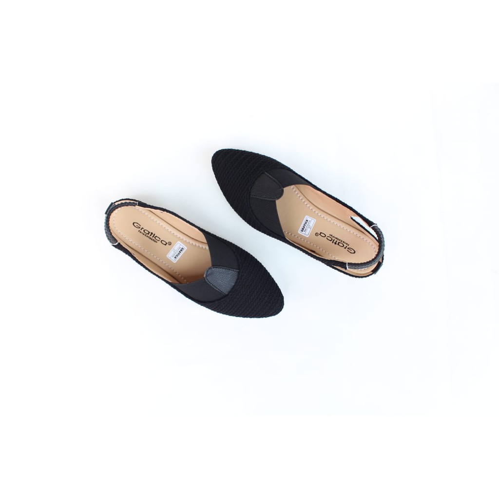 Gratica Sepatu Flatshoes Karet Wanita Tali Belakang AW 082