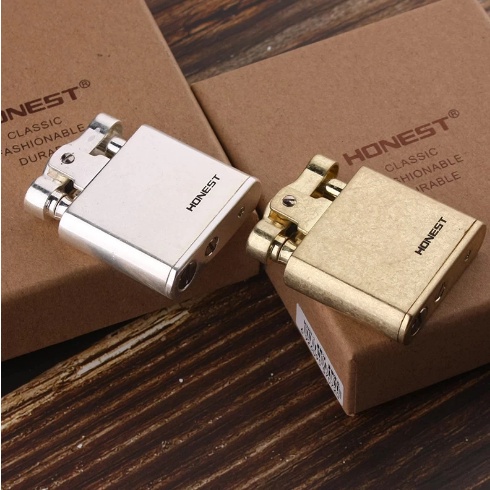 Honest Retro Flint Gasoline Lighter Copper Kerosene Oil