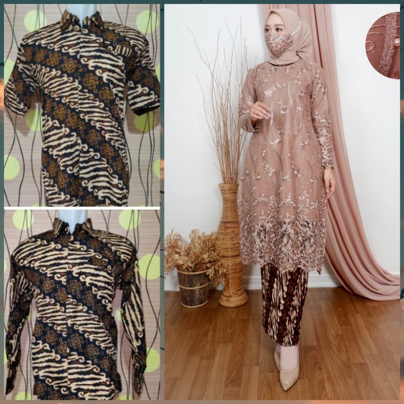 set couple kebaya tunik tille set couple modern kebaya couple