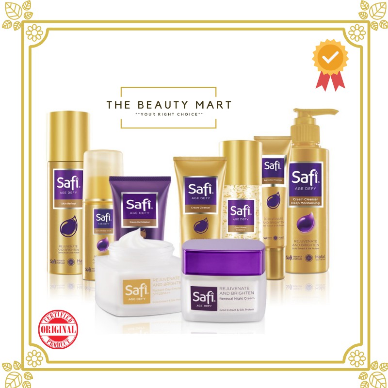 SAFI AGE DEFY SERIES(Gold Water Essence/Serum/Youth Elixir/Serum/Eye Cream/Night Cream/Day Emulsion)