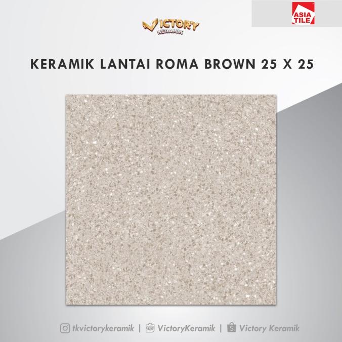 KERAMIK LANTAI ASIA TILE / KERAMIK KAMAR MANDI ROMA BROWN 25 x 25