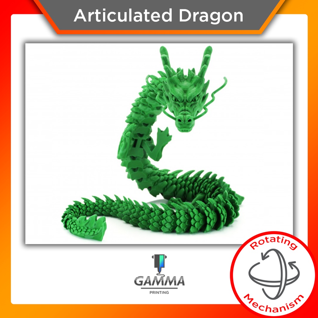 Articulated Dragon Toy - Mainan Anak Naga Fleksibel Flexible