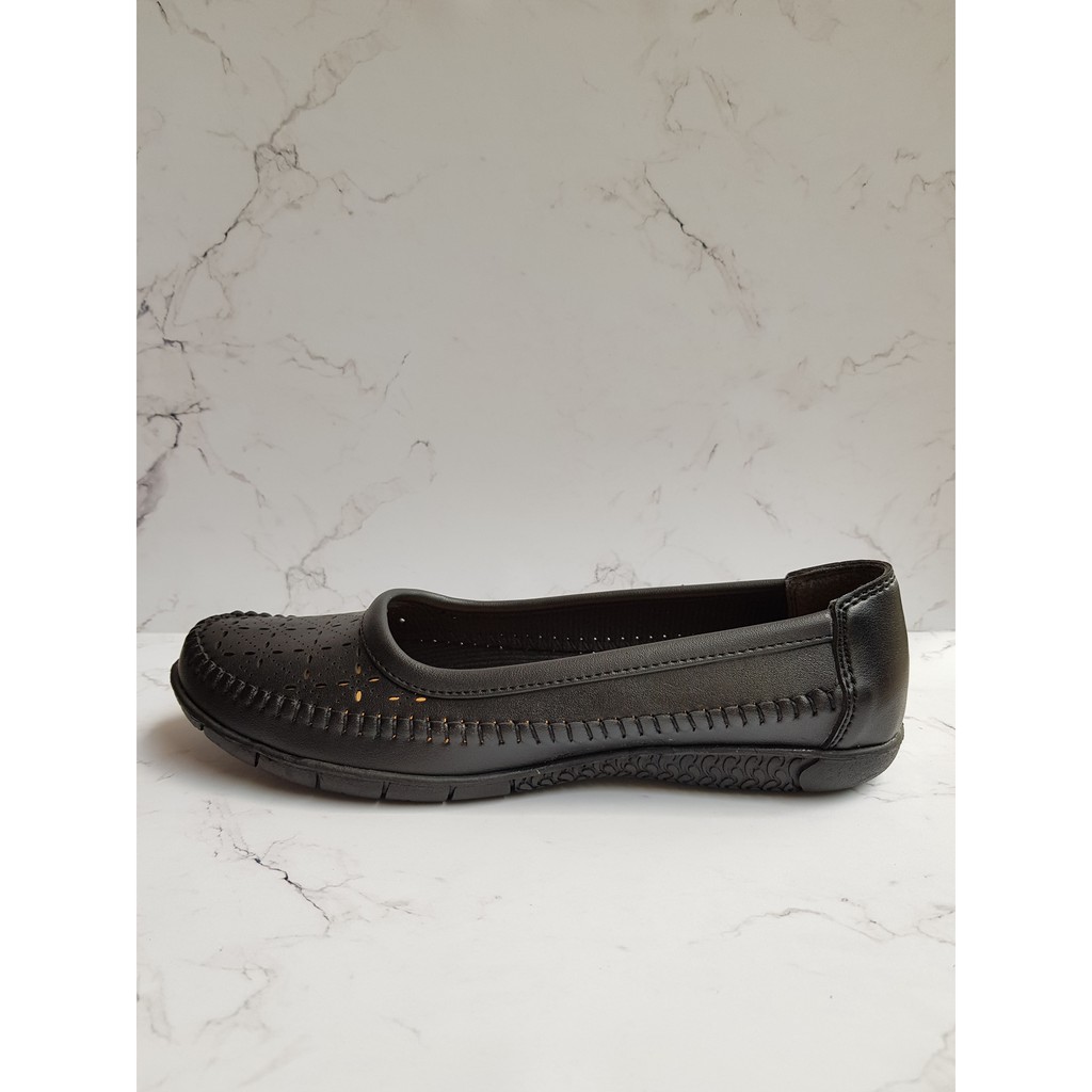 QQ 01 Hitam Sepatu Flatshoes Wanita Warna Black