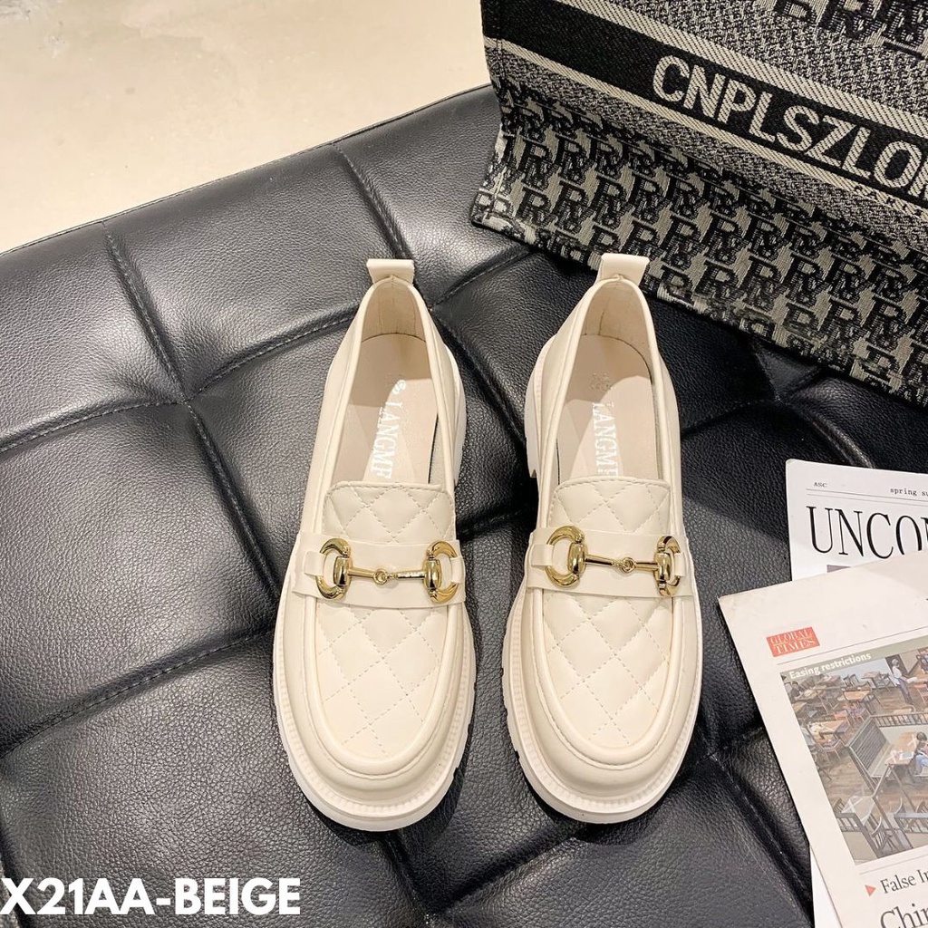 SEPATU LOAFERS WANITA CANTIK BANGET &quot;GUE KECE DARI LAHIR WES&quot; BAHAN PU BERKUALITAS IMPORT 21AA