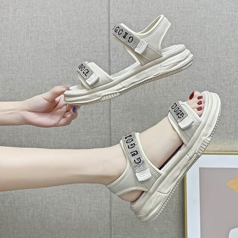 Free BOX Sandal Wanita Wedges Korean Style Elegant Sandal Cewek Hak Tinggi Model Kekinian Sandal Perempuan Fashionable C522