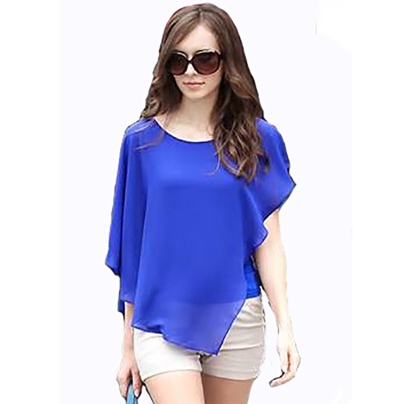 Fashion Blouse Korea Sifon Kombinasi Jersey Combination Model SAYAP/Wings | OKC