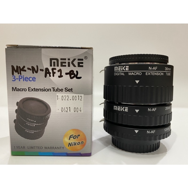 Meike Nikon DSLR AF Autofocus Macro Extension Makro Tube Ring Set ABS Plastic 1.022.0012 MK-N-AF1-BL