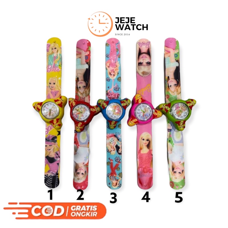 Jam tangan anak ceplok spinner karakter cewek