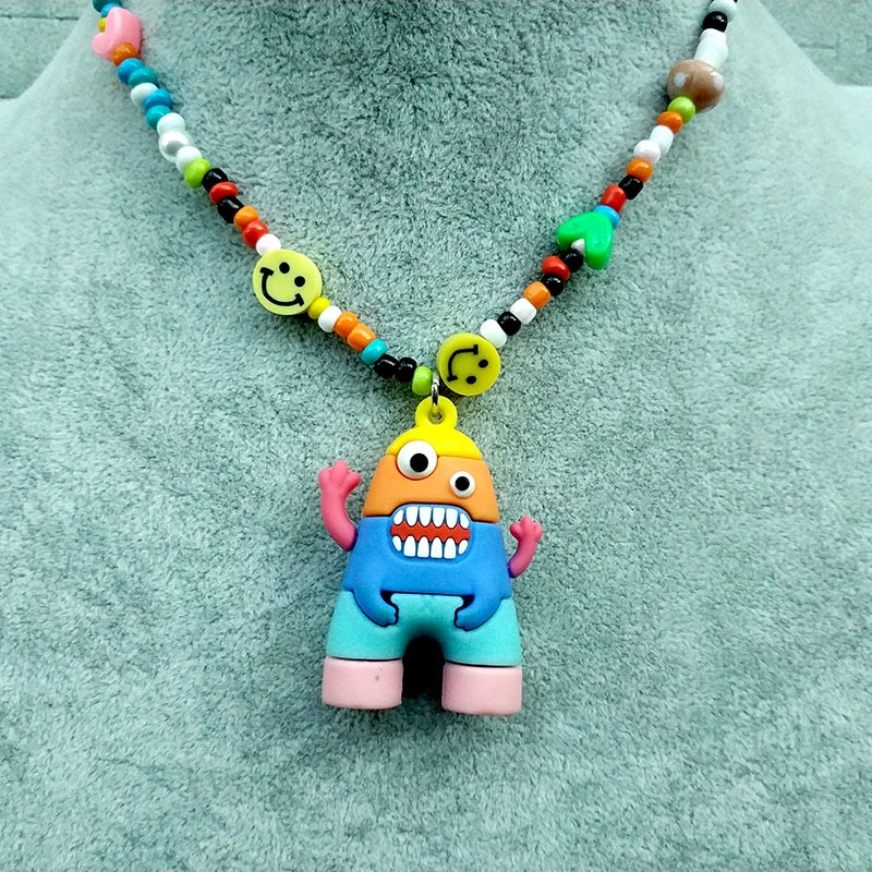 Eropa dan Amerika baru manik perhiasan set warna-warni bead Smiley gelang kalung klasik Semua akseso