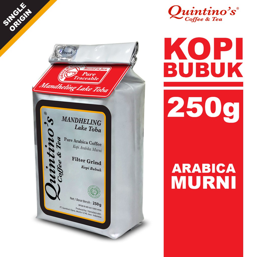 

QUINTINO'S FILTER GRIND MANDHELING LAKE 250GR | KOPI BUBUK