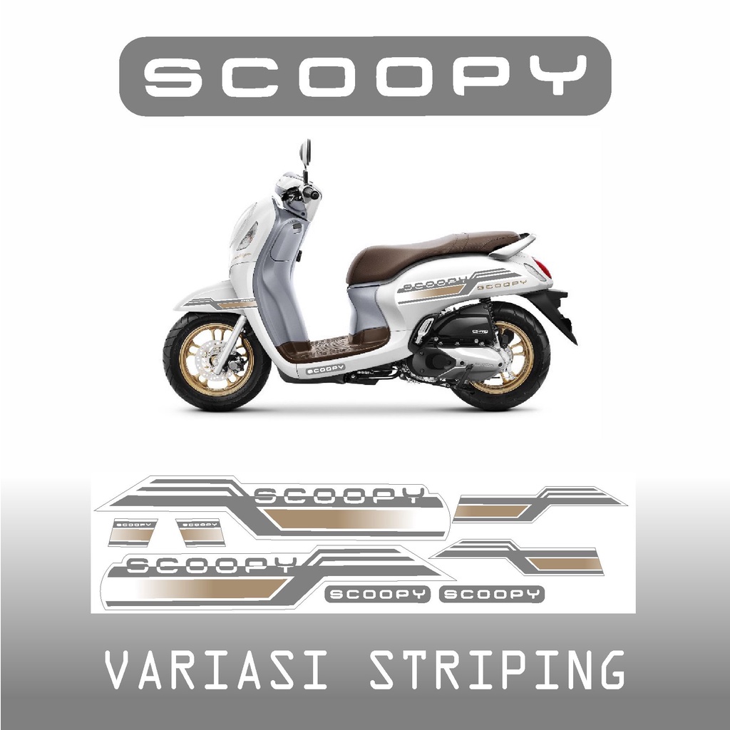 STRIPING SCOOPY 2021 - 2022 LIS SIMPLE GARIS STIKER VARIASI SCOOPY