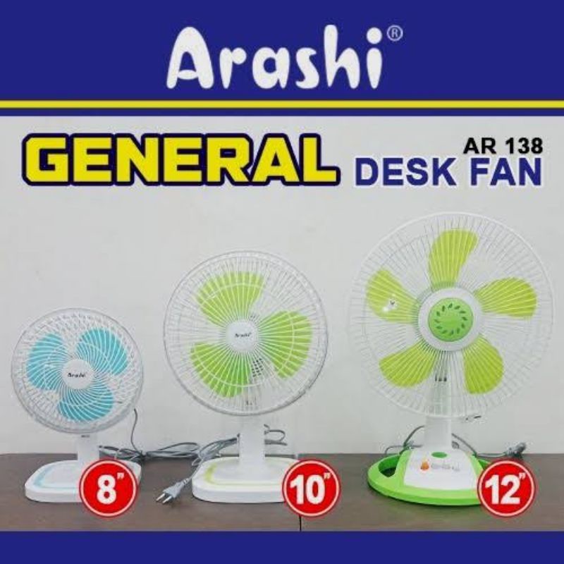 Arashi Kipas 8&quot; Desk Fan General AR138