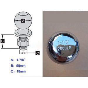Towing Ball 1 7per8 Inch Kapasitas 2000LBS  Hitch Ball Tow Ball Bola