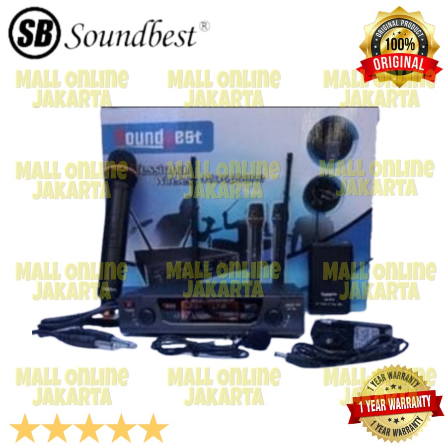 Mic wireless soundbest sb969pj original microphone pegang jepit sb 969