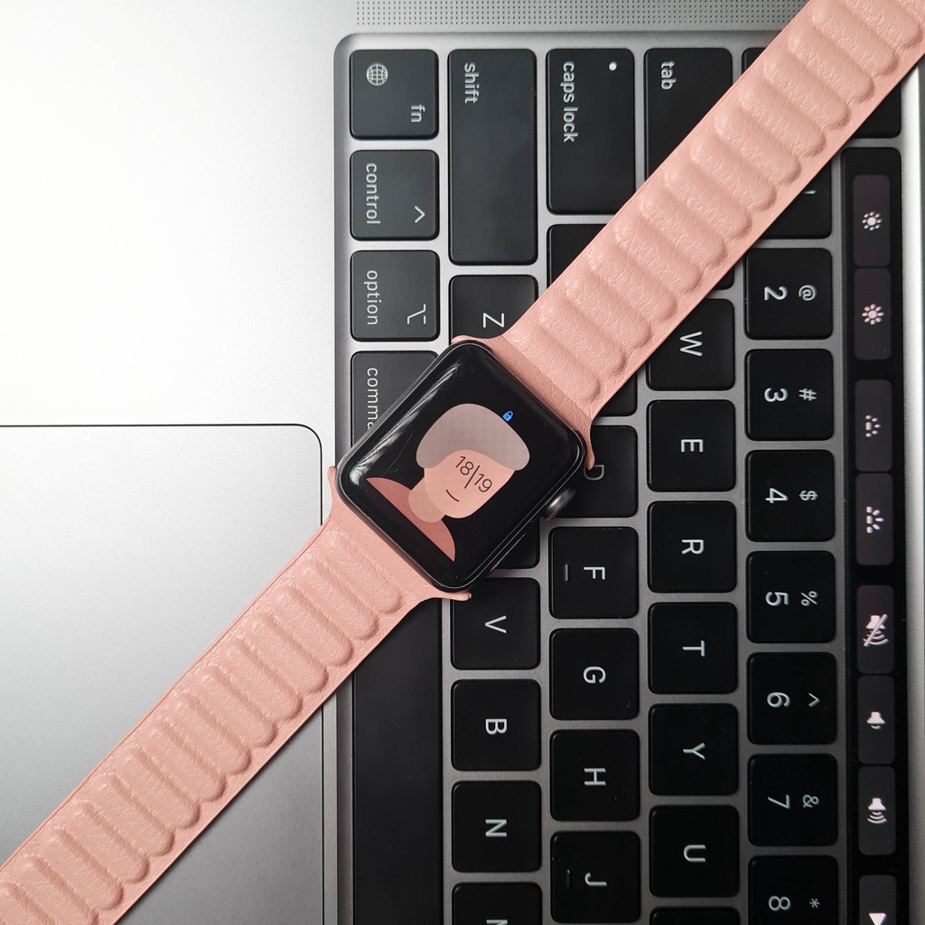 Strap untuk Apple Watch IWO HW 38 40 42 44 41 45 49mm LEATHER LINK MAGNETIC Loop Strap Kulit iWatch Series 1 2 3 4 5 6 7 8 9 ULTRA SE