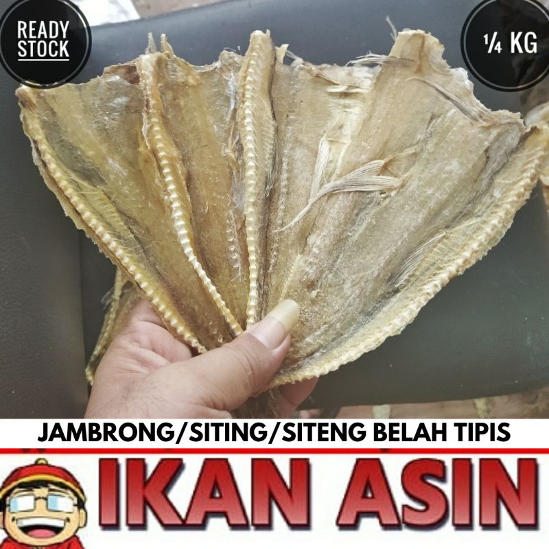 

Ikan Asin SITTING / SITING / JAMBRONG / LUMI 250 gr cap TOKE BAGAN SIAPI API