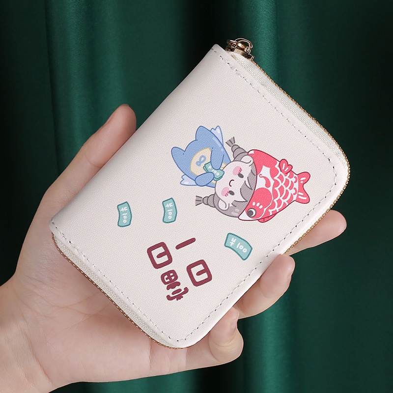 YooWoo Dompet kartu kecil/multi cardholder/dompet lucu-Red Head
