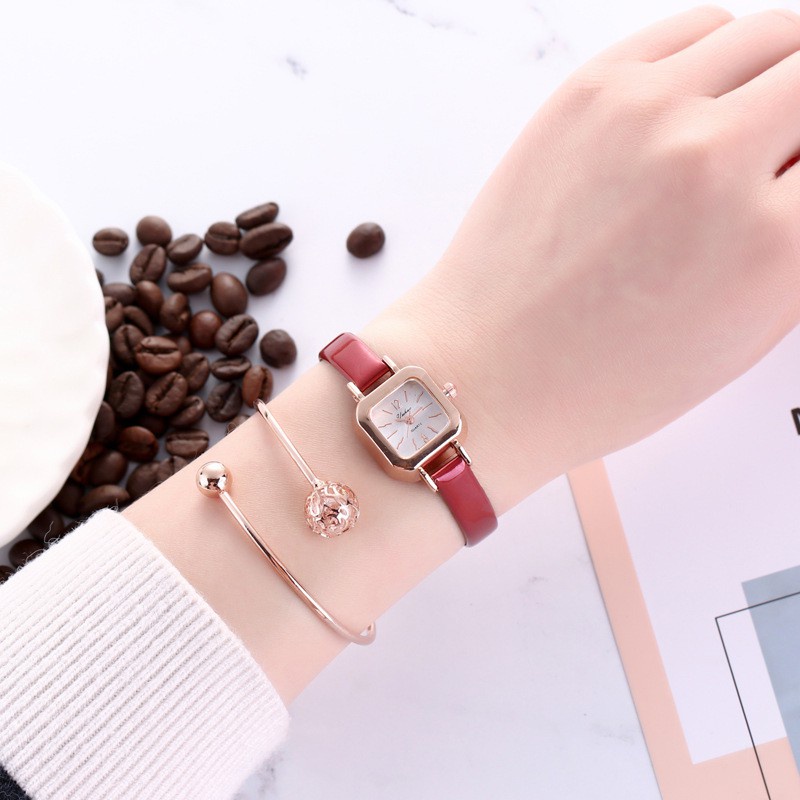 Hot Sale Jam Tangan Wanita Murah Fashion Casual Quartz Analog Women Leather Watch