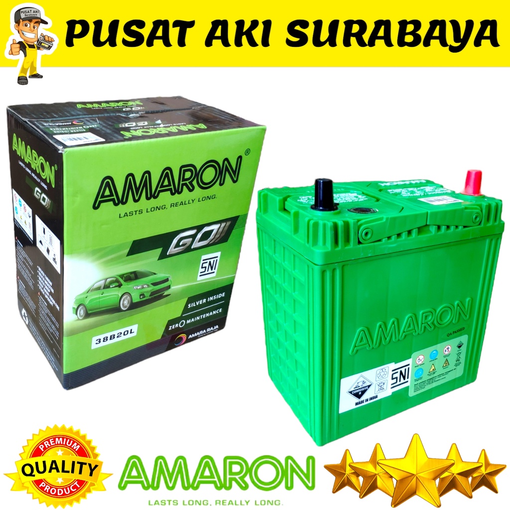 BERGARANSI AMARON 38B20L 35 AMPER AKI MOBIL ERTIGA AVANZA SPARK CERIA CHARADE CLASSEY SIGRA SIRION NS40ZL