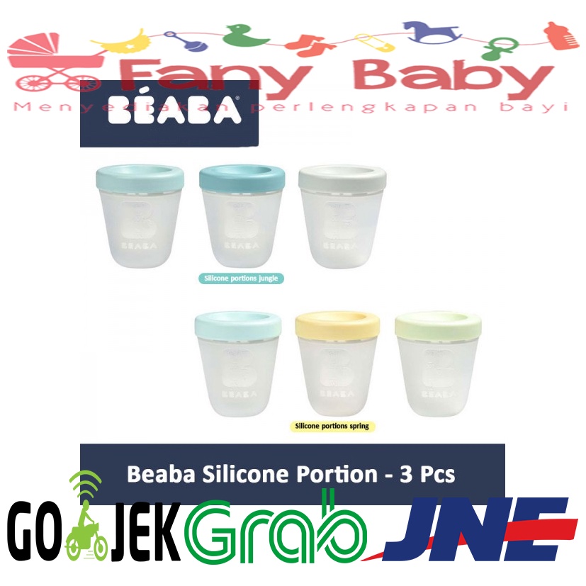 BEABA BABY SILICONE PORTIONS SET 3PCS