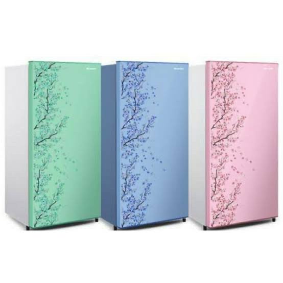 (KHUSUS BOGOR) KULKAS LEMARI ES SHARP 1 PINTU 162 ND BUNGA SAKURA