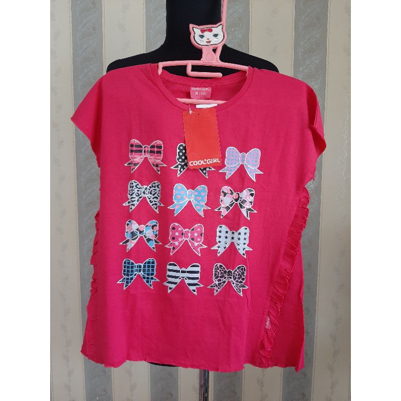 kaos anak perempuan cool girl 7-8