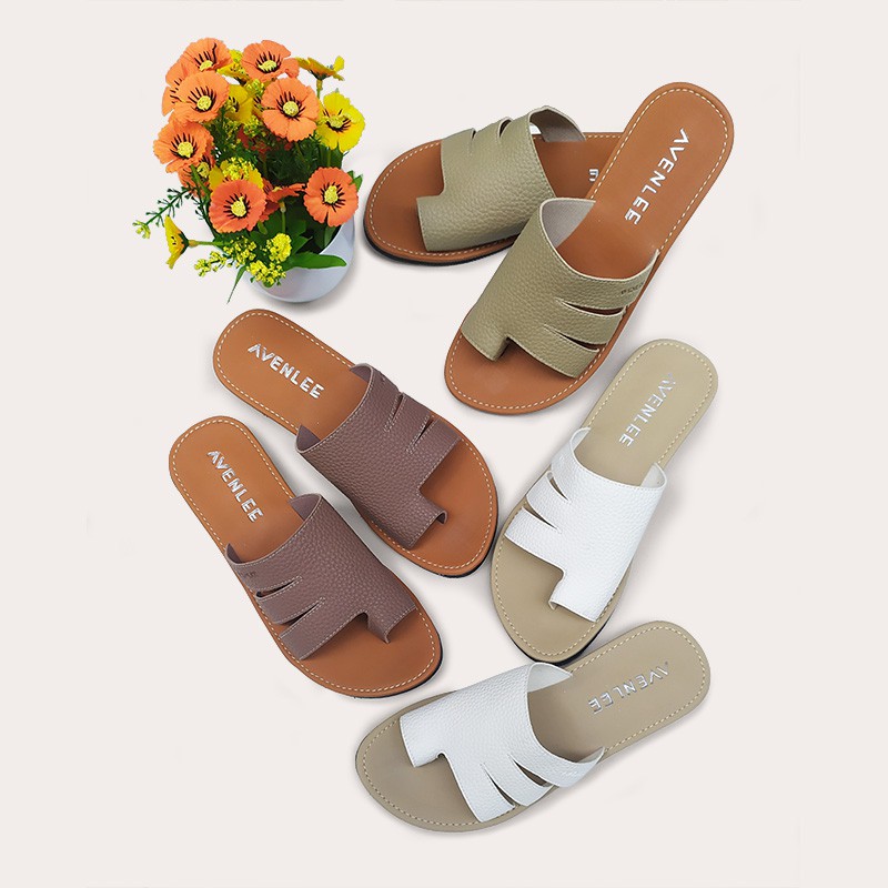 Sandal Wanita Jepit Jempol Papirut Motif Kulit Jeruk Sol Karet Anti Licin Avenlee Iris