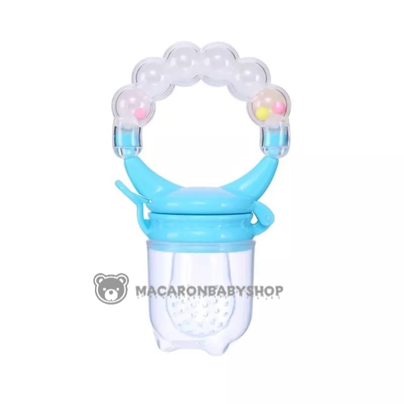 Empeng buah bayi/empeng buah baby/empeng buah dan sayur/empeng buah gigitan bayi empeng buah ukuran-E. Rattle Biru