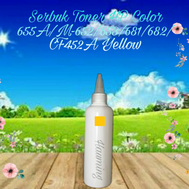 Serbuk Toner Powder Color Refill HP 655A M652 M653 M681 M682 M-652 653 681 682 CF452A Yellow 1x Isi