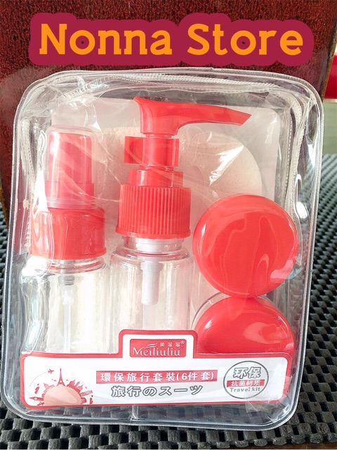 Botol + Tempat Krim Set - Travel Bottle Set