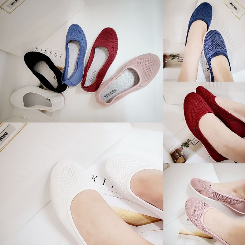 Sepatu svekes sepatu import sepatu wanita sepatu flyknit sepatu flat rajut